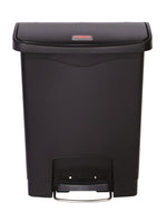Rubbermaid Slim Jim Step On container Front Step kunststof 30 liter zwart