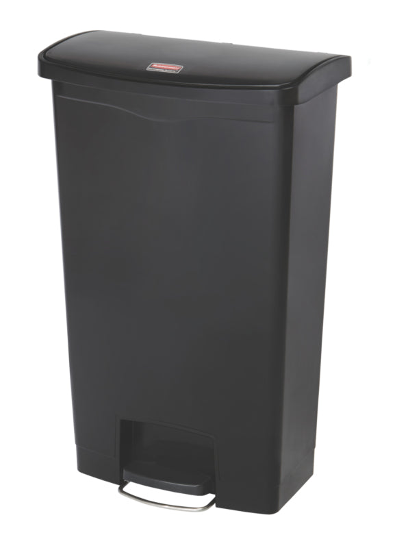 Rubbermaid Slim Jim Step On container Front Step kunststof 68 liter zwart