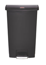 Rubbermaid Slim Jim Step On container Front Step kunststof 68 liter zwart
