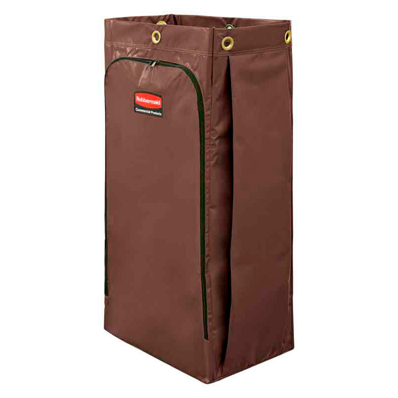 Rubbermaid vinyl vervangzak 128 liter met rits bruin