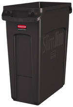 Rubbermaid Slim Jim container met luchtsleuven 60 liter bruin