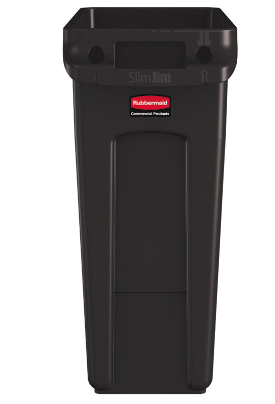 Rubbermaid Slim Jim container met luchtsleuven 60 liter bruin