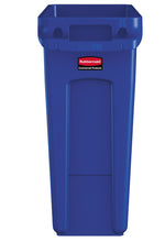 Rubbermaid Slim Jim container met luchtsleuven 60 liter blauw