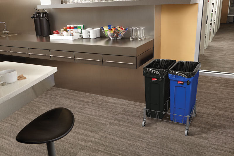 Rubbermaid Slim Jim container met luchtsleuven 60 liter blauw