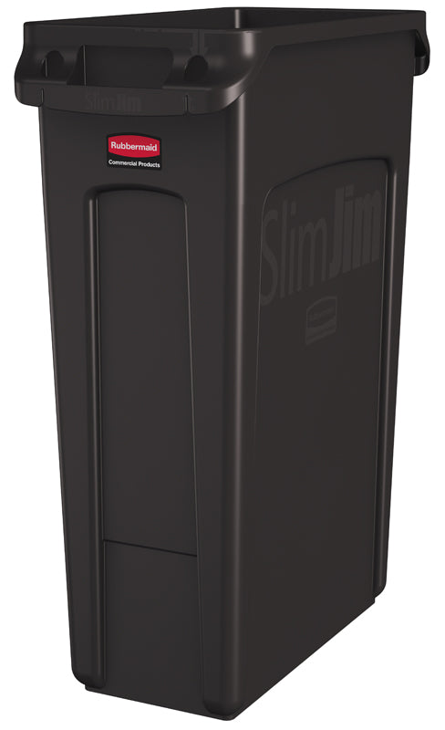 Rubbermaid Slim Jim container met luchtsleuven 87 liter bruin