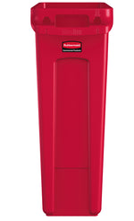 Rubbermaid Slim Jim container met luchtsleuven 87 liter rood