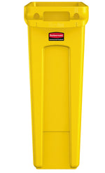 Rubbermaid Slim Jim container met luchtsleuven 87 liter geel
