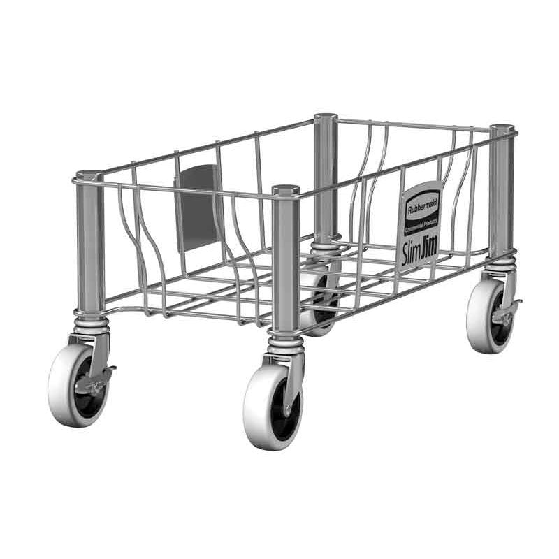 Rubbermaid Slim Jim enkelvoudige RVS dolly