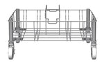 Rubbermaid Slim Jim dubbele RVS dolly