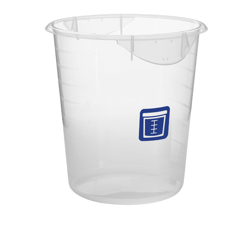 Rubbermaid ronde voedselcontainer 7,6 liter verse vis transparant/blauw, per 12 stuks
