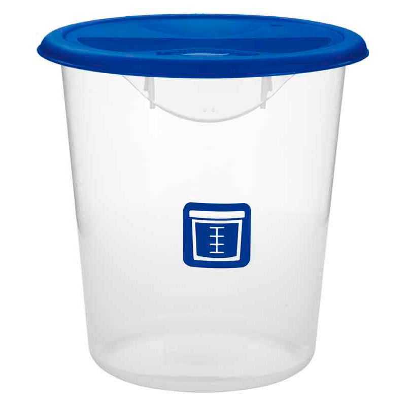 Rubbermaid ronde voedselcontainer 7,6 liter verse vis transparant/blauw, per 12 stuks