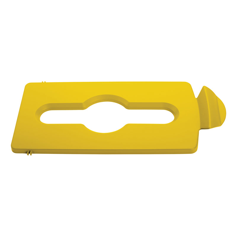 Rubbermaid Slim Jim Recyclingstation dekselinzet mixed recycling geel