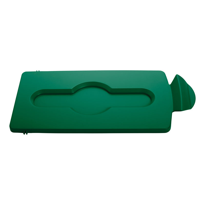 Rubbermaid Slim Jim Recyclingstation dekselinzet gesloten groen