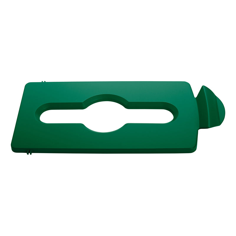 Rubbermaid Slim Jim Recyclingstation dekselinzet mixed recycling groen