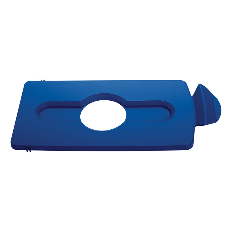 Rubbermaid Slim Jim Recyclingstation dekselinzet flessen/blik blauw