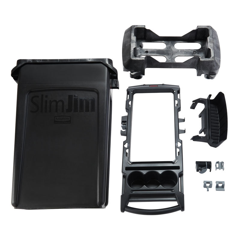 Rubbermaid Slim Jim Rim Caddy kit 87 liter zwart