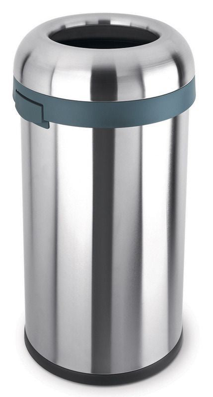 Simplehuman Bullet Open Top afvalbak 60 liter mat RVS