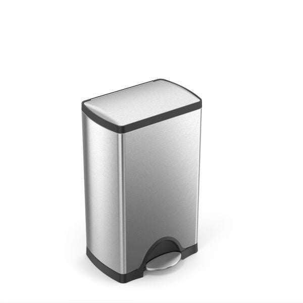 Simplehuman Classic afvalemmer 38 liter mat RVS