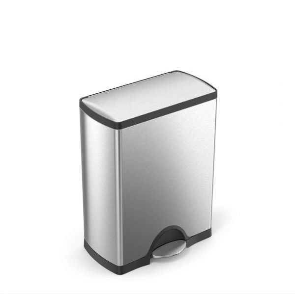 Simplehuman Classic afvalemmer 50 liter mat RVS