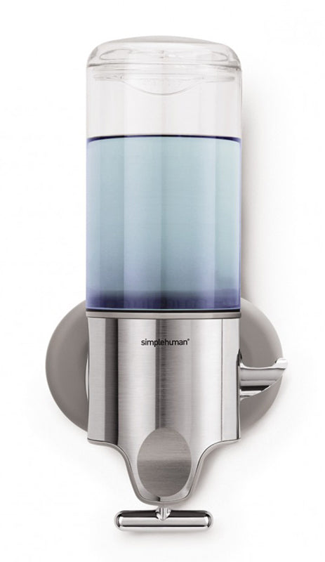 Simplehuman wandzeepdispenser Single 444 ml RVS/transparant