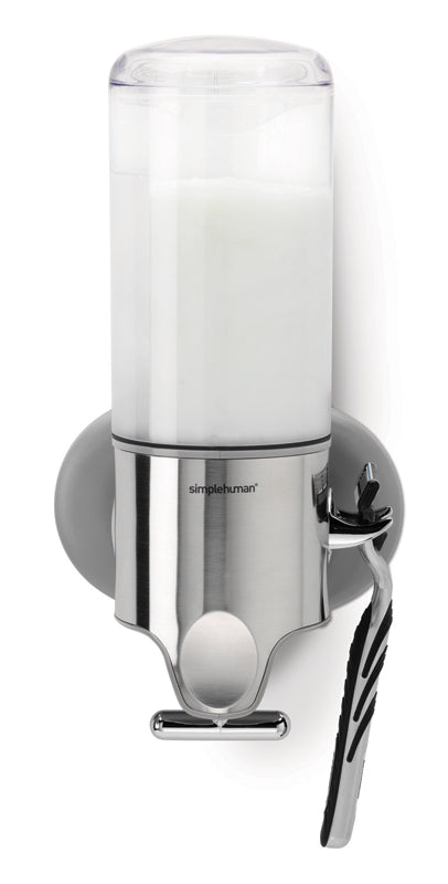 Simplehuman wandzeepdispenser Single 444 ml RVS/transparant
