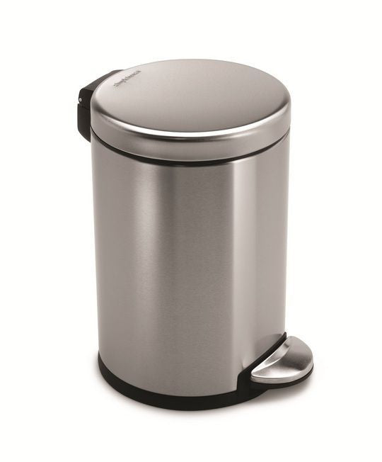 Simplehuman Round pedaalemmer 4,5 liter mat RVS