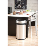 Simplehuman Bullet Open halfronde afvalemmer 60 liter mat RVS