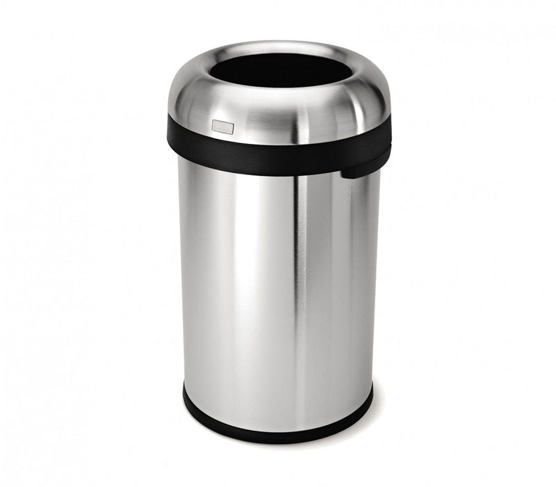 Simplehuman Bullet Open Top afvalbak 80 liter mat RVS