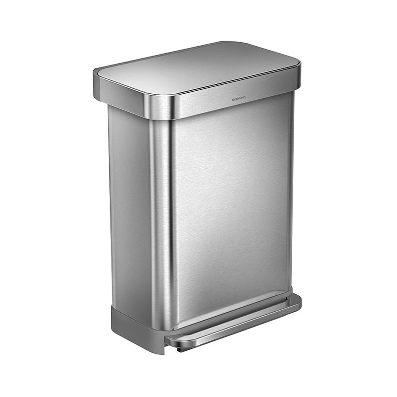 Simplehuman Liner Pocket afvalbak 55 liter zilver