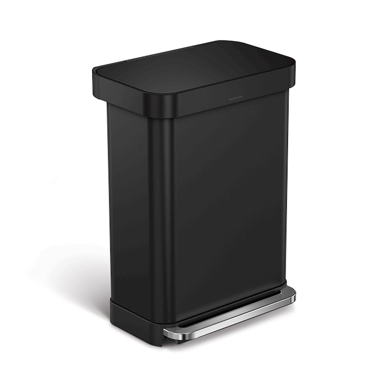 Simplehuman Liner Pocket afvalbak 55 liter zwart