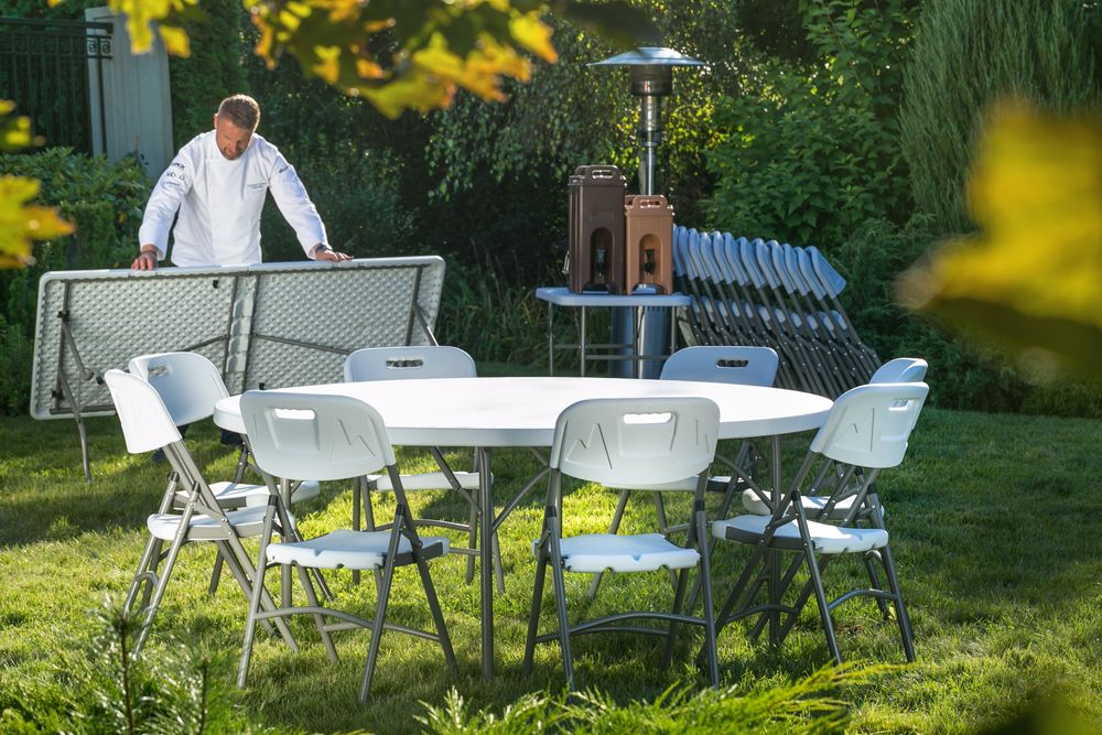 Buffettafel rond opvouwbaar