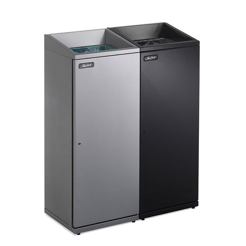Janibell T330 afvalbak 75,7 liter metallic zilver
