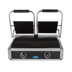 Contactgrill - Gegroefd - Dubbele Grillplaat - 2 x 22 cm