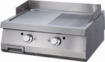 Heavy Duty Grillplaat - Half Gegroefd - Dubbel - 70 cm Diep - Gas