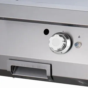 Heavy Duty Grillplaat - Half Gegroefd - Dubbel - 70 cm Diep - Gas