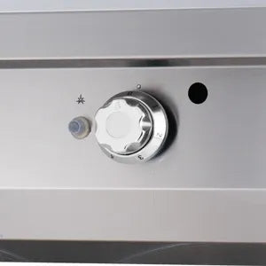 Heavy Duty Grillplaat - Half Gegroefd - Dubbel - 70 cm Diep - Gas