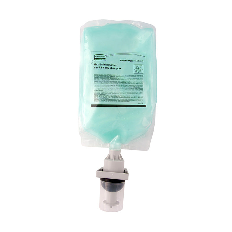 Rubbermaid Flex EnrichedFoam navulling Hair & Body shampoo 3 x 1300 ml