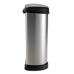 Curver Push Bin Decobin 40 liter zilver/zwart