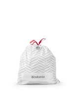 Brabantia PerfectFit afvalzak met trekbandsluiting 20-25 liter code J, 40 stuks wit, 1 x 40 stuks