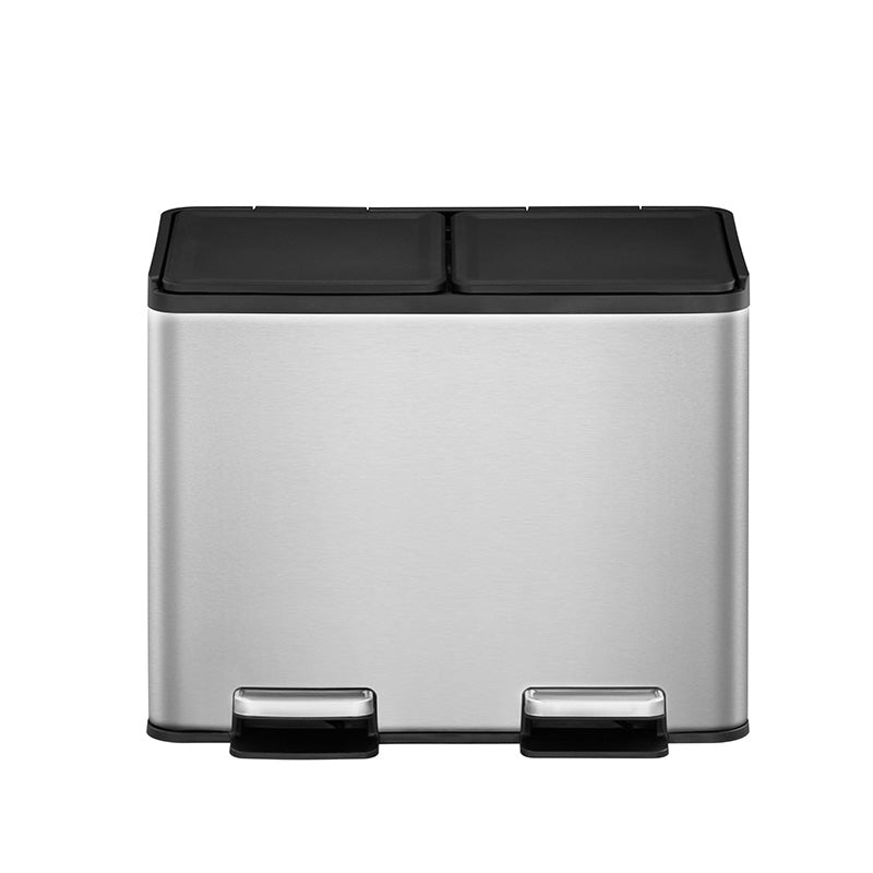 EKO Essential splitted Recycler pedaalemmer 15+15 liter mat RVS