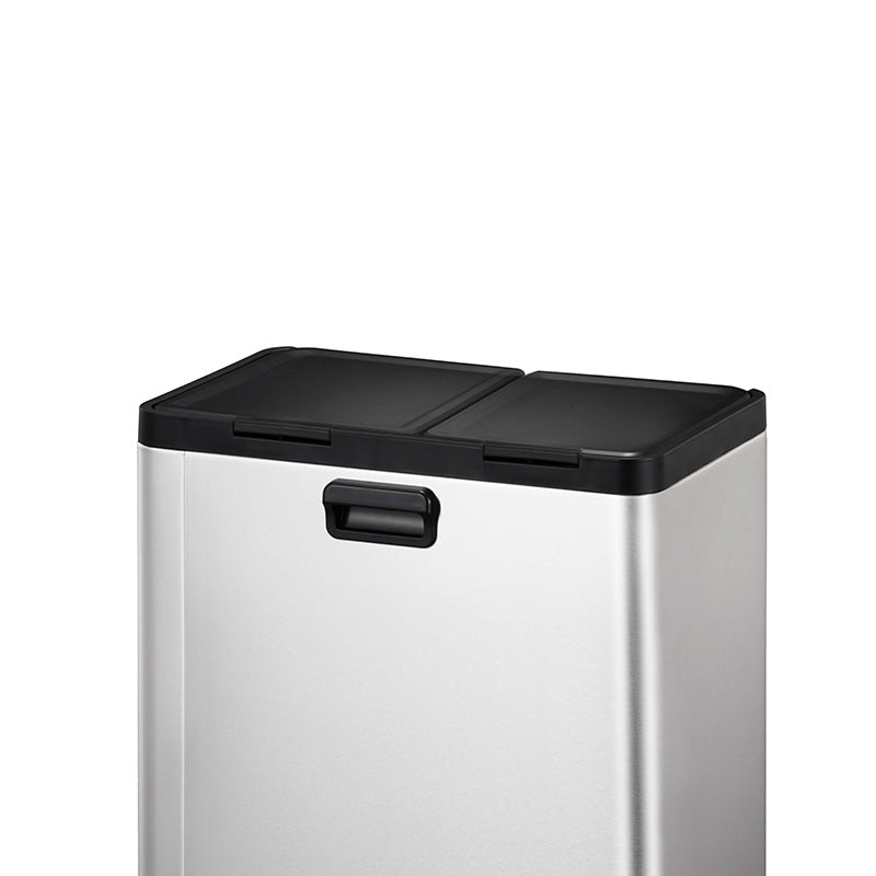 EKO Essential splitted Recycler pedaalemmer 15+15 liter mat RVS