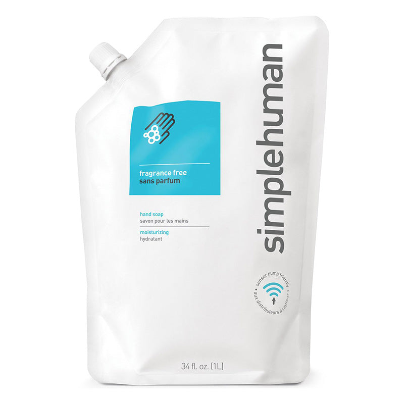 Simplehuman schuimende handzeep geurvrij navulling 1 liter, 1 x 1000 ml