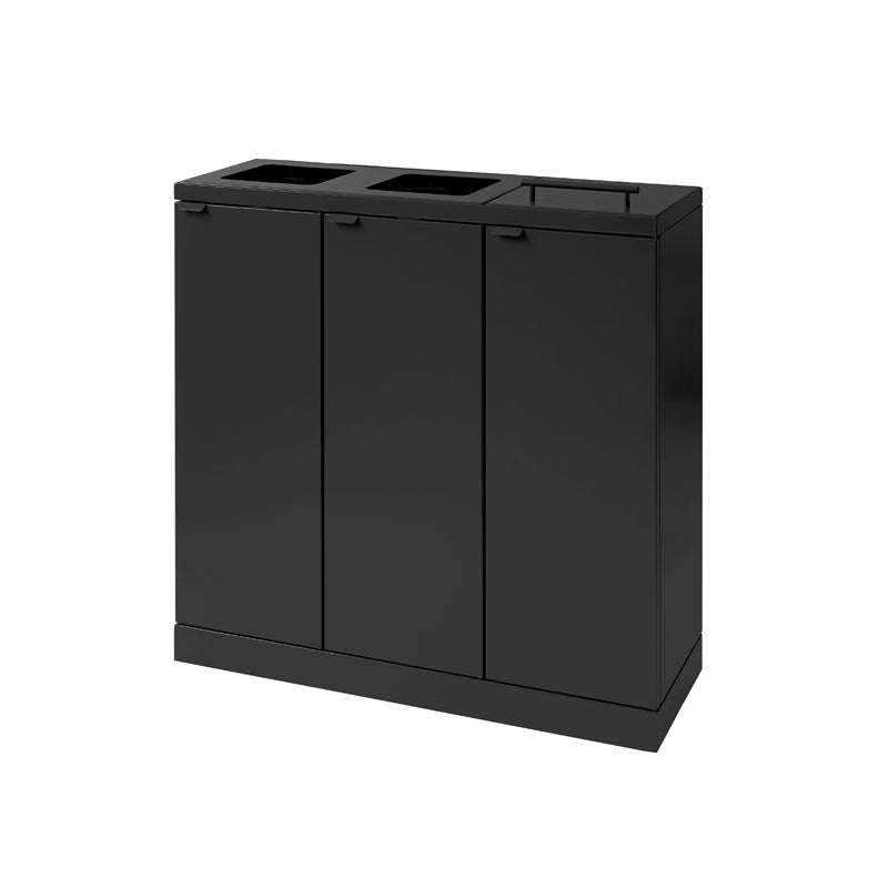 Bica Advanced 873 afvalscheidingsunit 3x65 liter zwart