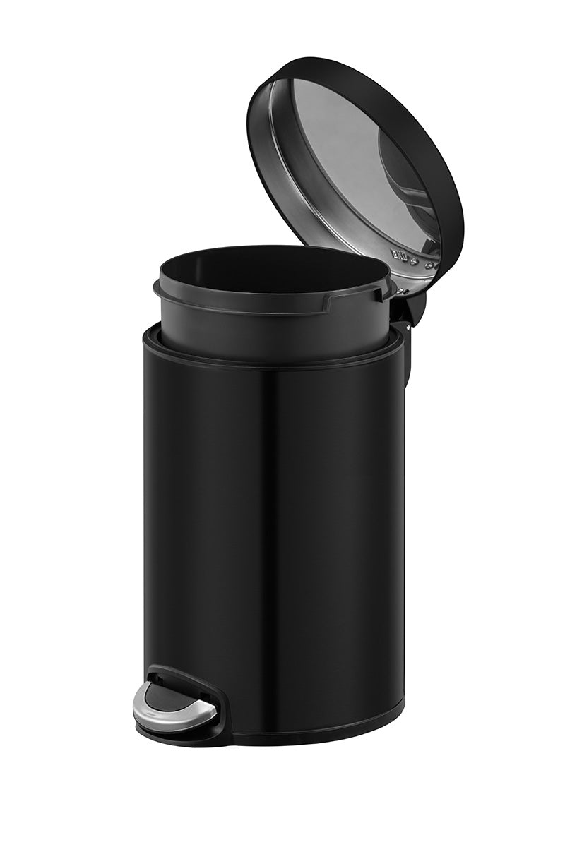 EKO Serene pedaalemmer 12 liter mat zwart