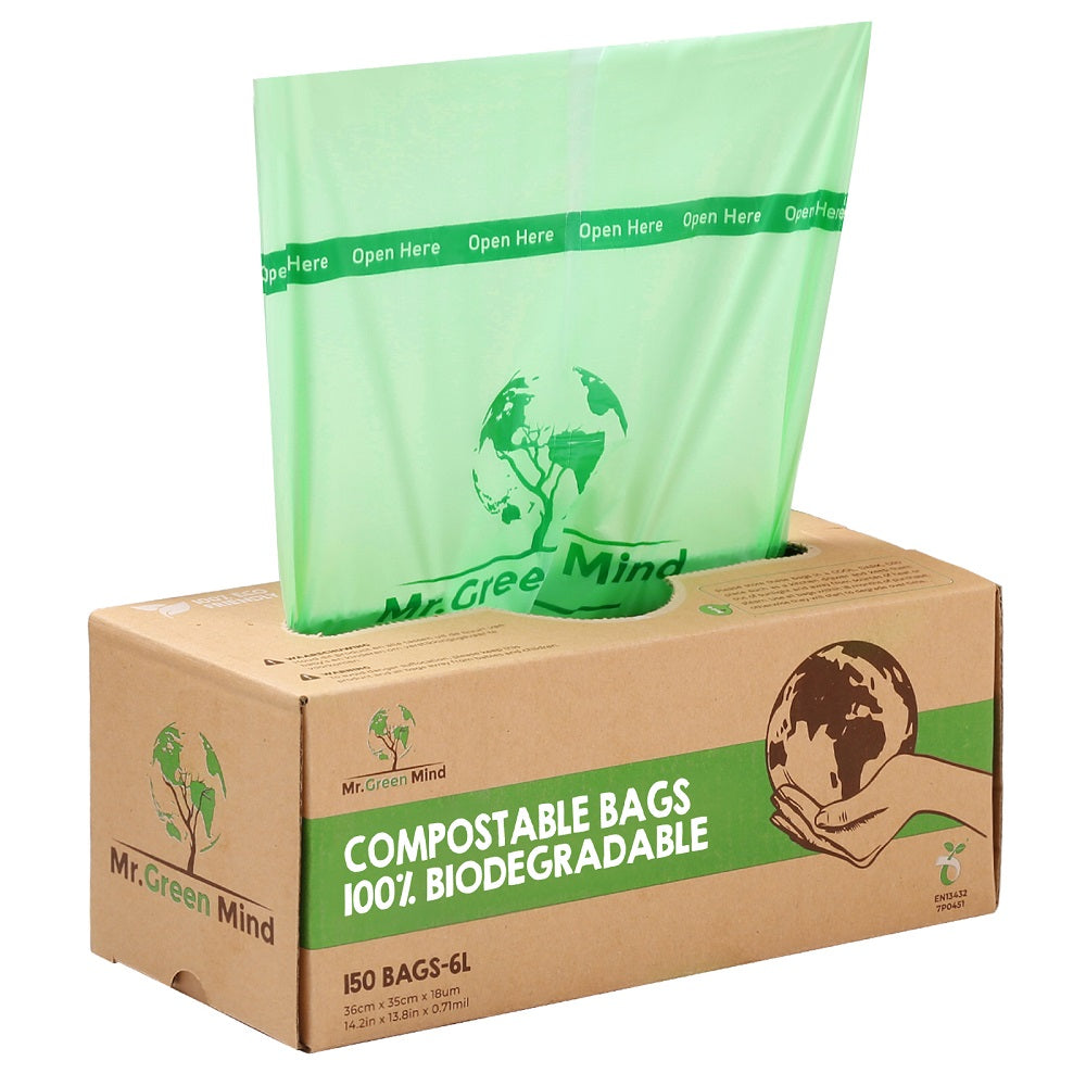 Mr. Green Mind biozakken 6 liter groen, 1 x 150 stuks
