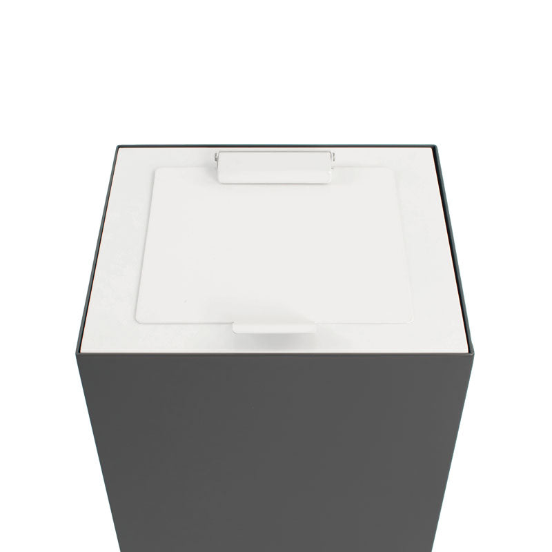 V-Part top met klepdeksel voor modulaire afvalscheidingsunit 90 liter wit