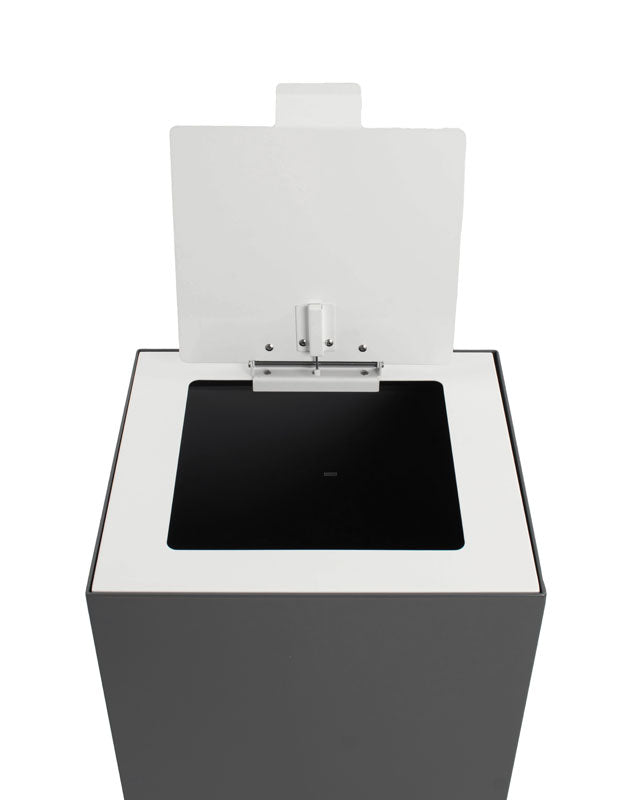 V-Part top met klepdeksel voor modulaire afvalscheidingsunit 90 liter wit