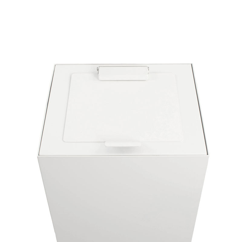 V-Part top met klepdeksel voor modulaire afvalscheidingsunit 90 liter wit