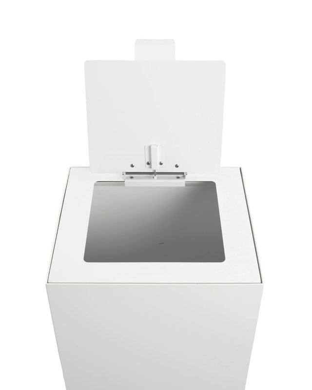 V-Part top met klepdeksel voor modulaire afvalscheidingsunit 90 liter wit