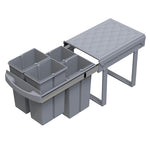 Inbouwafvalbak 4x8 liter grijs